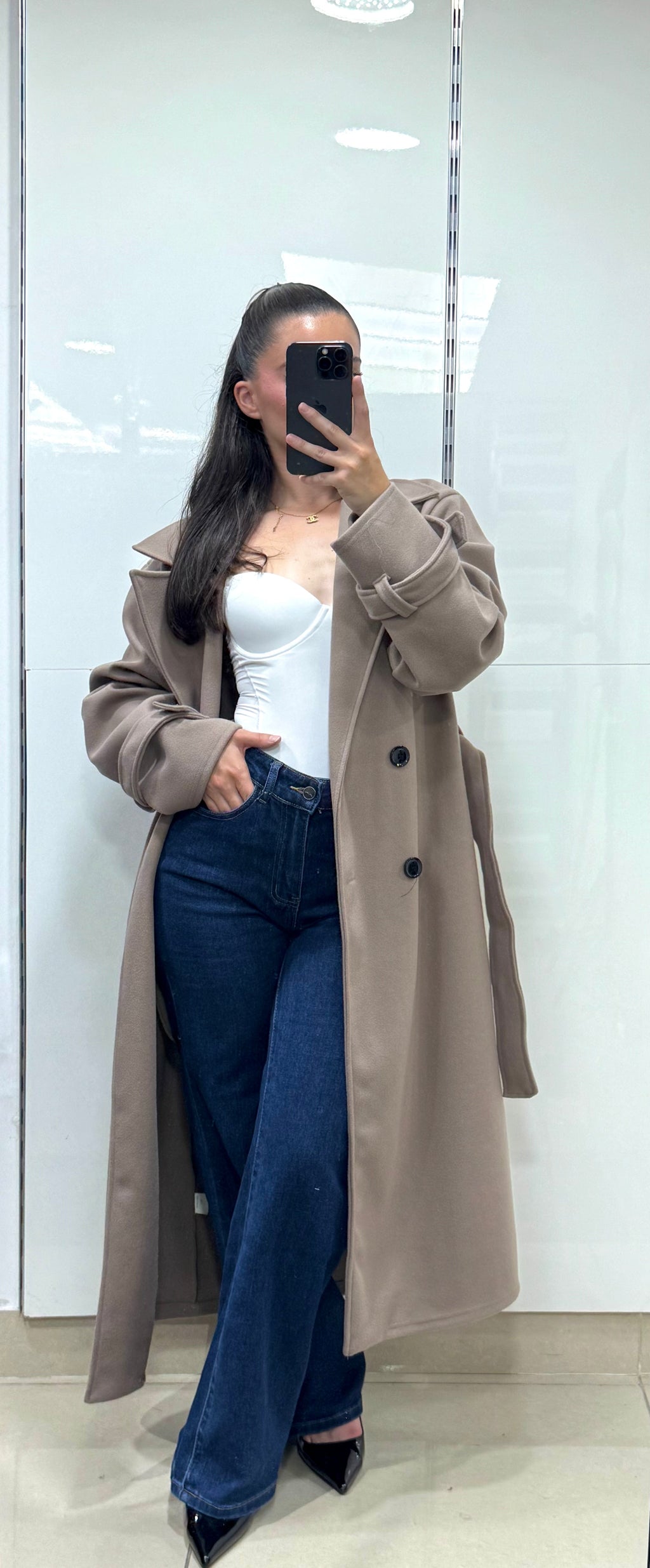 Trench long oversize