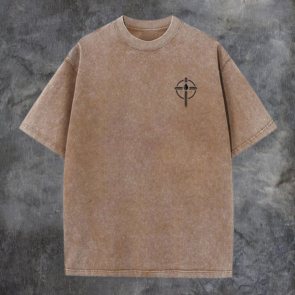 Iron Sharpens Iron Printed Oversize Washed T-Shirt