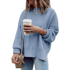 Womens Oversized Tunic Sweaters Fall Slouchy Long Sleeve Ribbed Knit Side Slit Pullover Jumper