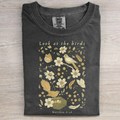 Vintage Floral Bird T-shirt