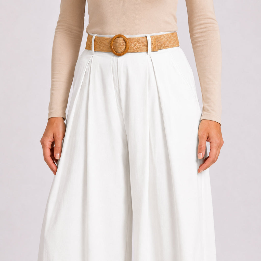 [2026.COUTURE] Pantaloni In Cotone Con Pince