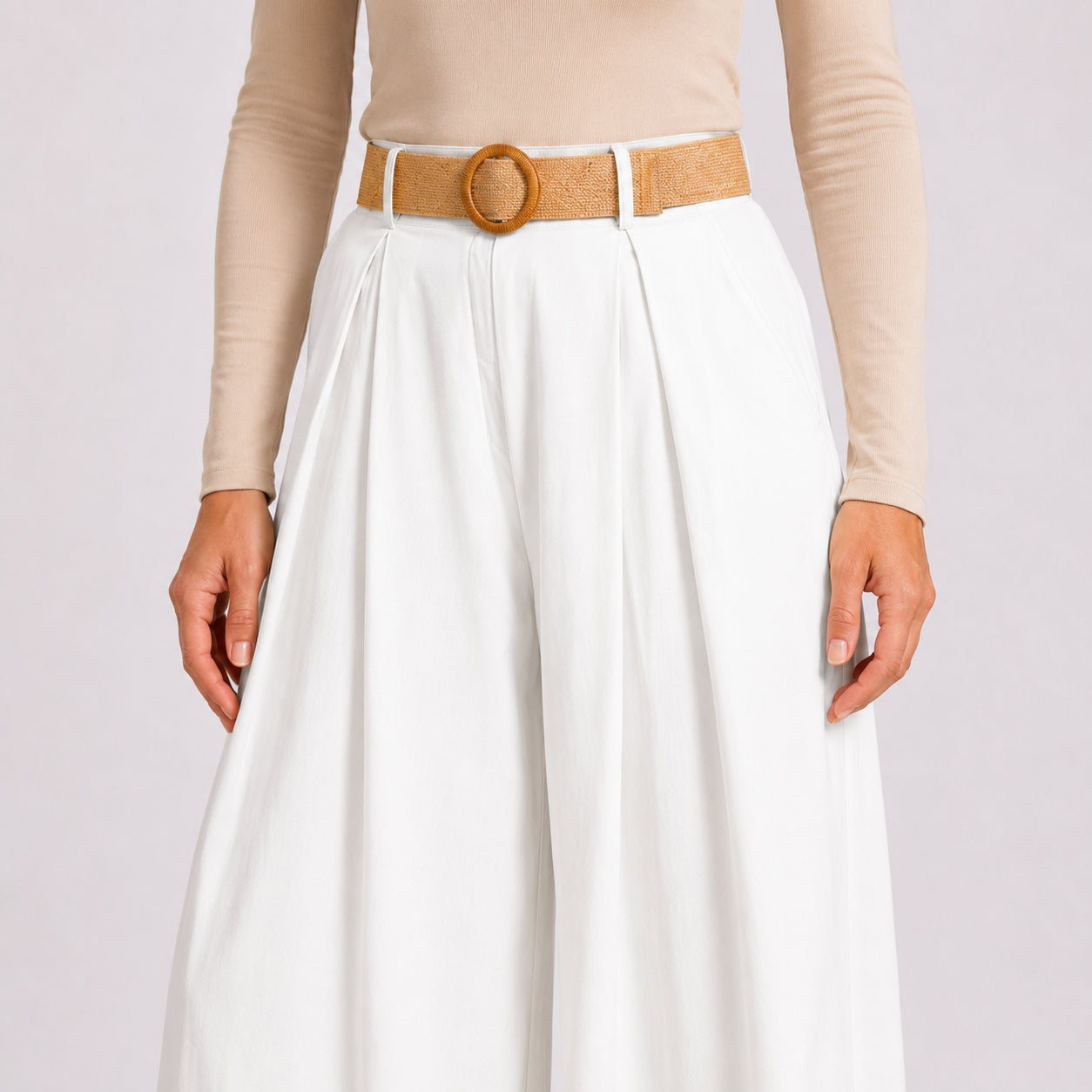 [2026.COUTURE] Pantaloni In Cotone Con Pince