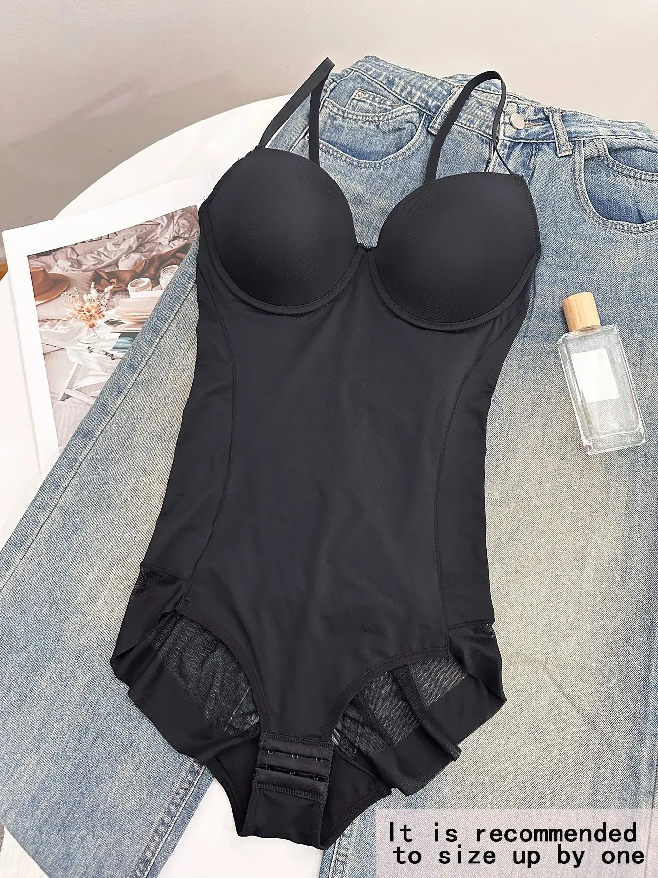 Women's Bodysuit with Bra and Adjustable Straps, Slimming Shaping Artistry, Sizes XS to Xxl for All Seasons