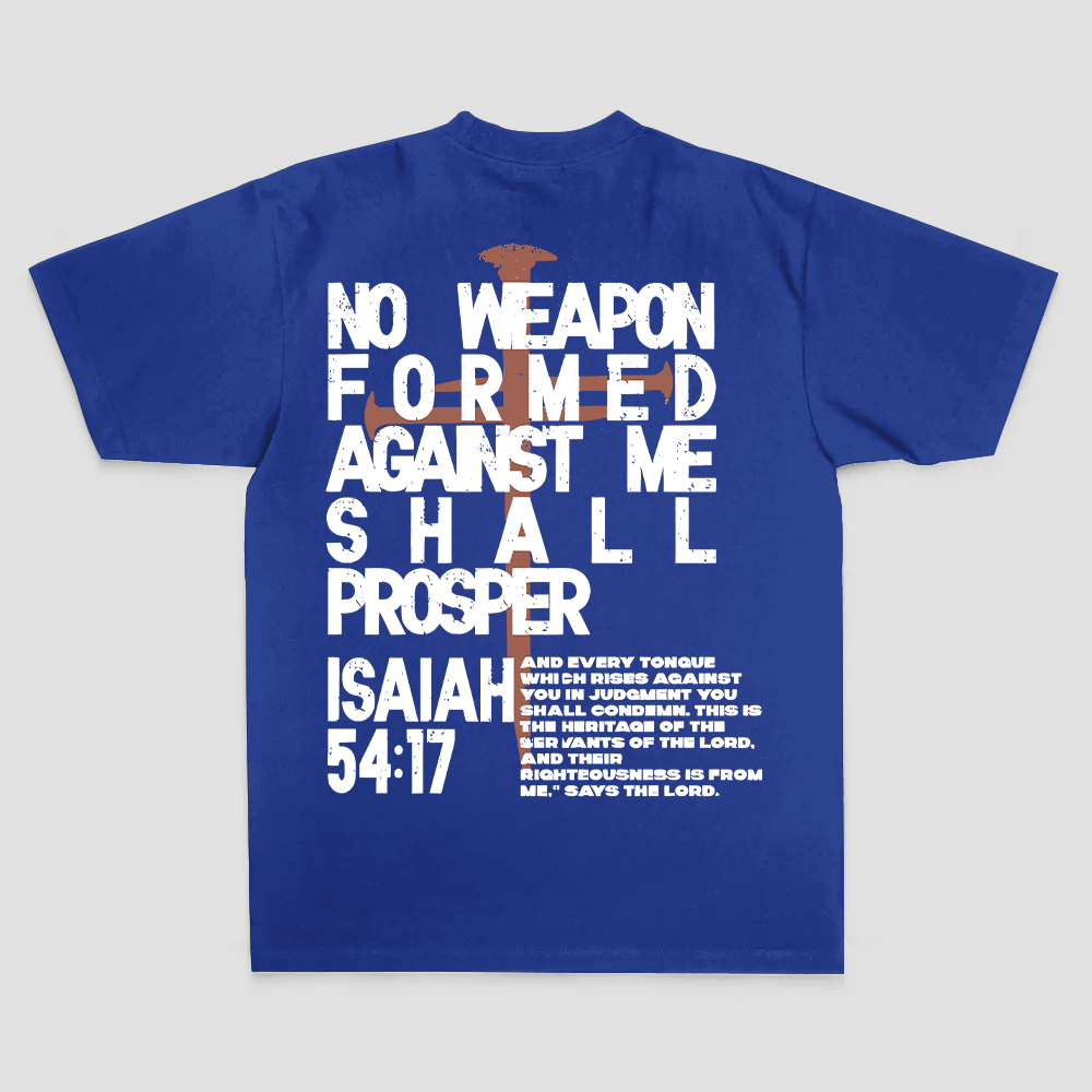 No Weapon Formed Against Me Shall Prosper Printed Men's T-shirt