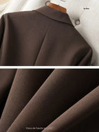 Women's Elegant One-Button Blazer Jacket, Slim-Fitting Long Sleeve Coat for Office Wear, Fall & Winter Fashion Outerwear