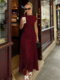 Sleeveless Slim-Fit A-Line Maxi Dress