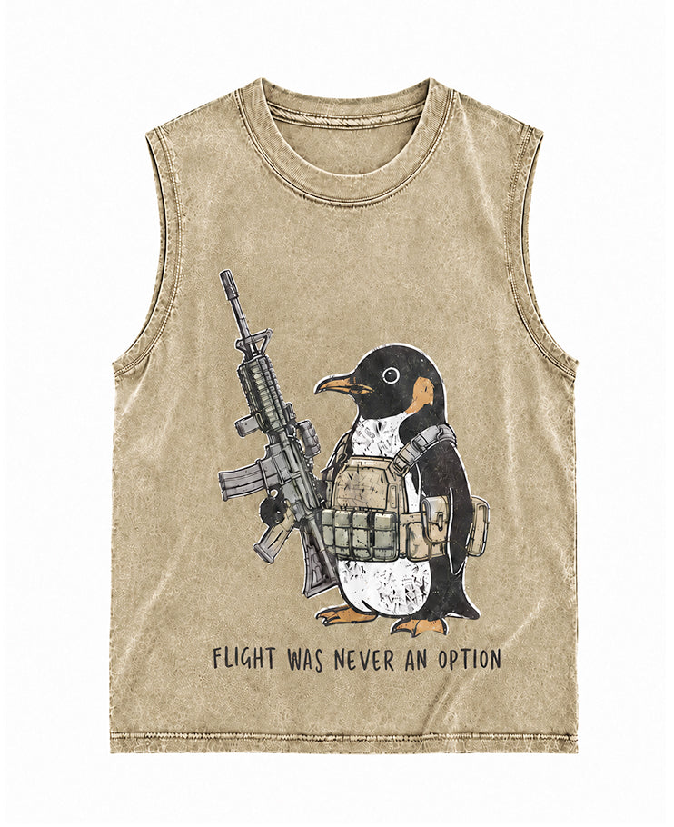 Flight Was Never An Option Vintage Comfort Colors Sleeveless Tee