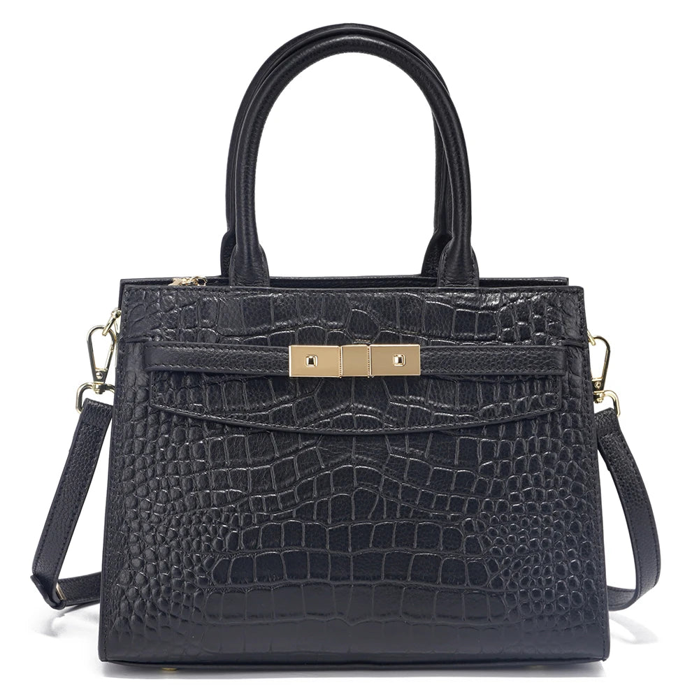 Women’s Cowhide Leather Top Handle Bag