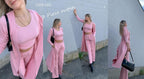 Women's 3 Piece Lounge Set Pajama Long Sleeve Cardigan Sleeveless Top Pants Sweatsuit