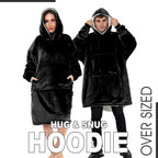 Oversized Hoodie Blanket Men Women, Ultra Soft Sherpa Fleece Warm Cosy Wearable Throw Sweatshirt Snuggle Oodies for Adults Teens with Big Pocket