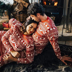 Red Long Sleeve Matching Family Christmas Pyjamas