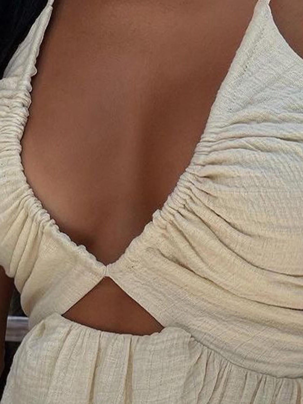 Summer New Sexy Wrap Top V-Neck Dress, Loose Beach Style Split Skirt, Women's Fashionable Long Dress, Perfect for Vacation