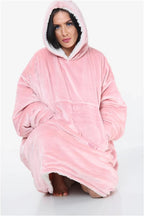 Oversized Hoodie Blanket Men Women, Ultra Soft Sherpa Fleece Warm Cosy Wearable Throw Sweatshirt Snuggle Oodies for Adults Teens with Big Pocket