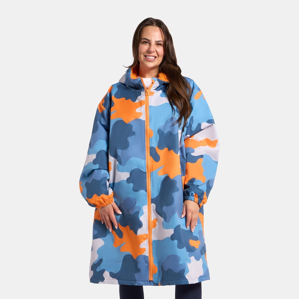 Drying Robe Waterproof Wind Resistant Changing Robe Soft Sherpa Fleece Lined Oversized Hooded Long Sleeve Coat Jacket for Kids Adults Men Women Surfing Beach Swimming Keep Dry