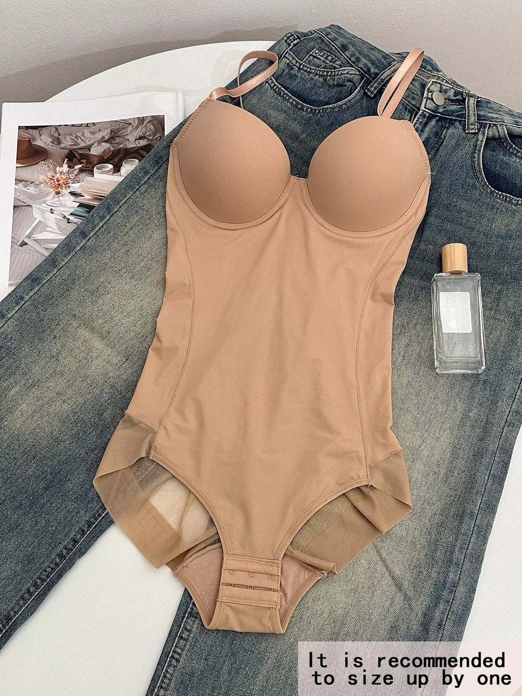 Women's Bodysuit with Bra and Adjustable Straps, Slimming Shaping Artistry, Sizes XS to Xxl for All Seasons