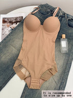 Women's Bodysuit with Bra and Adjustable Straps, Slimming Shaping Artistry, Sizes XS to Xxl for All Seasons