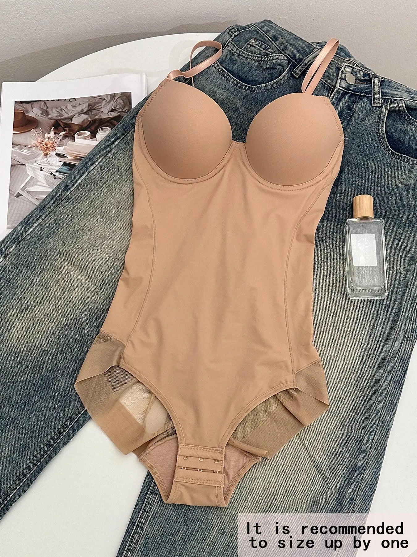 Women's Bodysuit with Bra and Adjustable Straps, Slimming Shaping Artistry, Sizes XS to Xxl for All Seasons