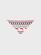 Family Christmas Pajamas All Over Reindeer Print Long-sleeve with Christmas Socks (SGS Certied Safety) Red+White
