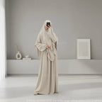 L'Ensemble de prière, Abaya Khimar 2 pièces en Tissu Jazz, Mastour et Pratique