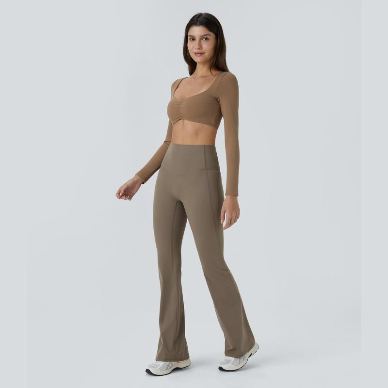 UltraSculpt High Waisted Tummy Control Shaping Yoga Flare Leggings