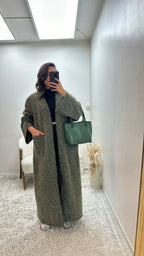 Oversized Coat Straight Fit with Two Pockets for Women