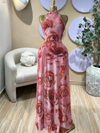 Women's O-Neck Sleeveless A-line Maxi Dress