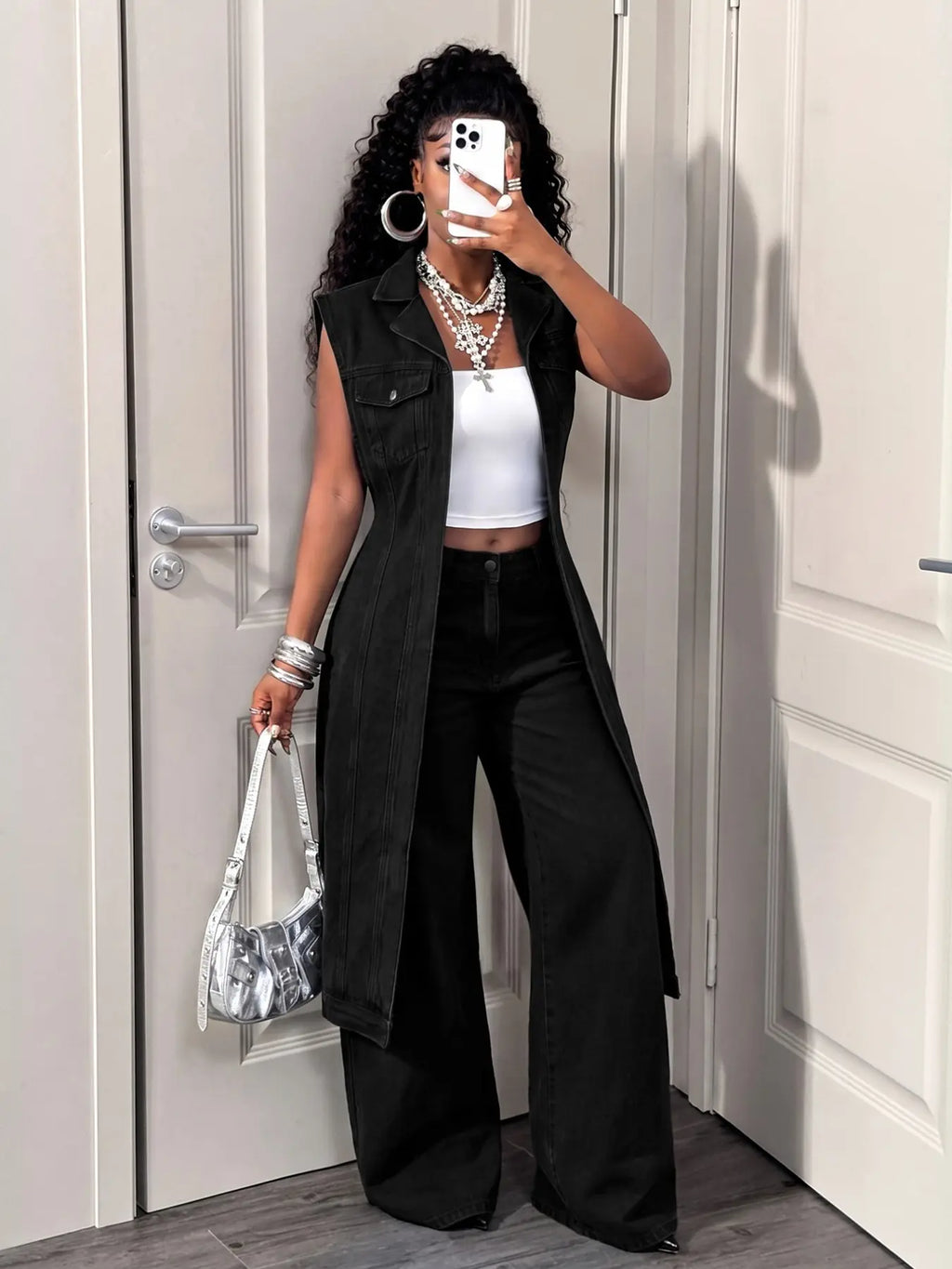 Women's Sleeveless Denim Jacket Jean Vest