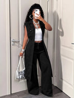 Women's Sleeveless Denim Jacket Jean Vest