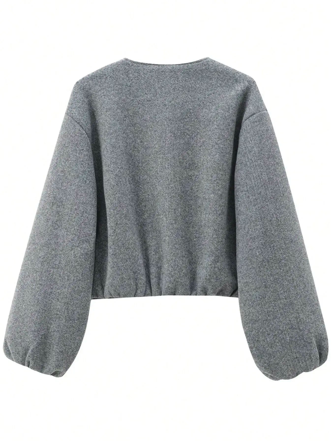 Women's Zipper Jacket Coat, Casual Style Women's Outerwear, Perfect for Fall & Winter Daily Wear, Fitted Design, Woven, Moderate Fabric Thickness