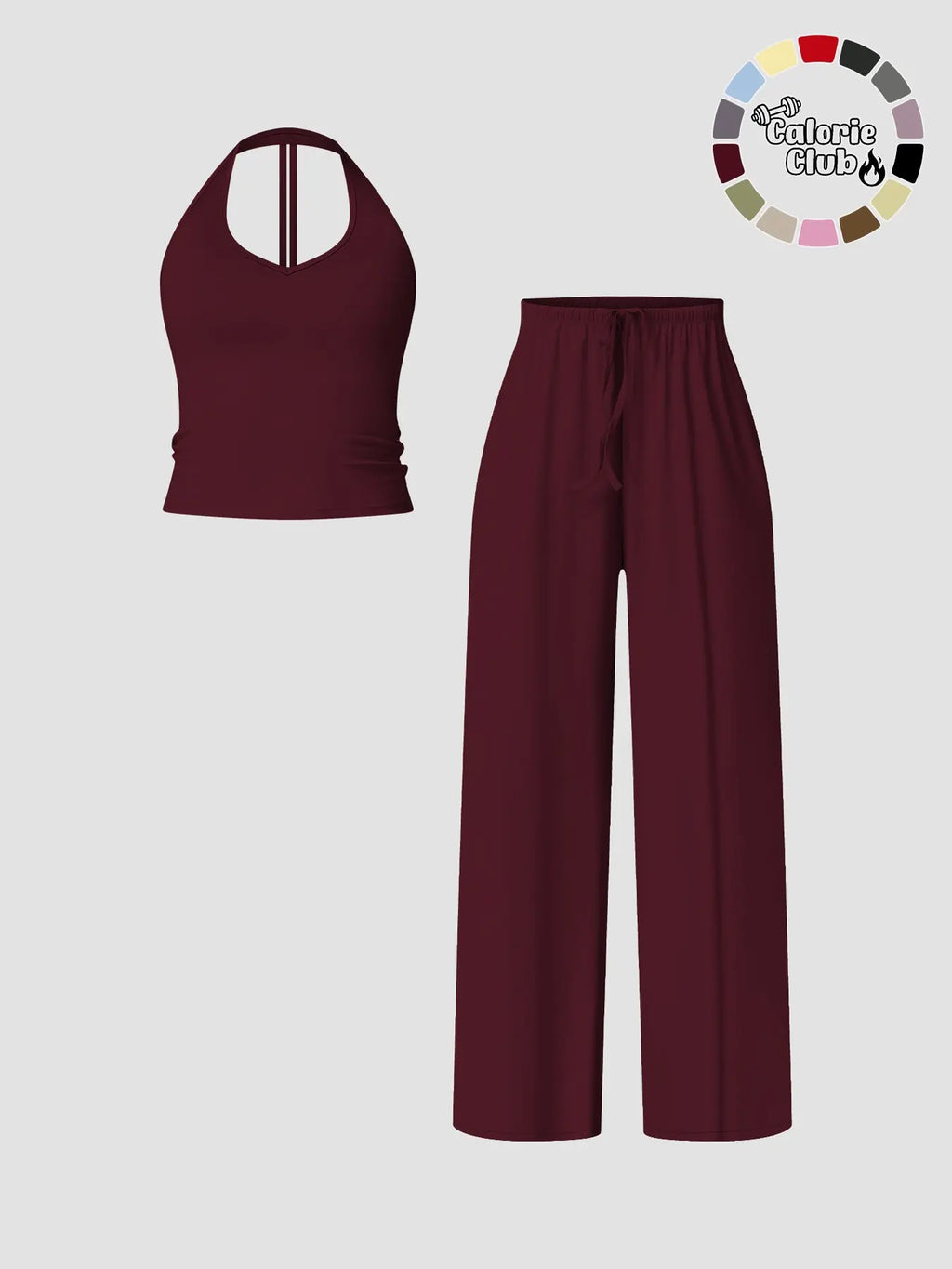 Women's Quick-Dry Sports Tank Top, Casual High-Waisted Bell Bottoms