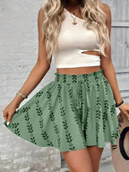 Women's All Over Print Knot Front Shorts