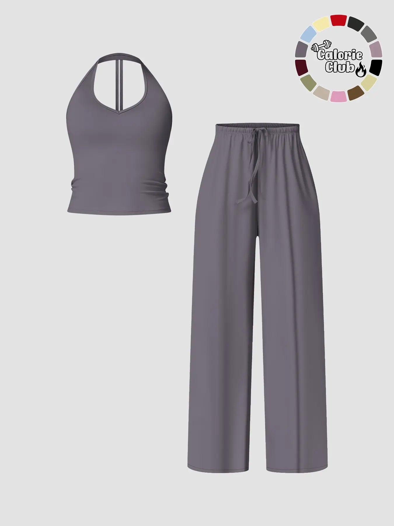 Women's Quick-Dry Sports Tank Top, Casual High-Waisted Bell Bottoms