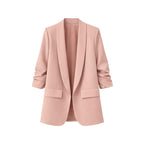 American-style pleated sleeve blazer | Women's clothing | Blazer | Pleated | Casual | Loose fit
