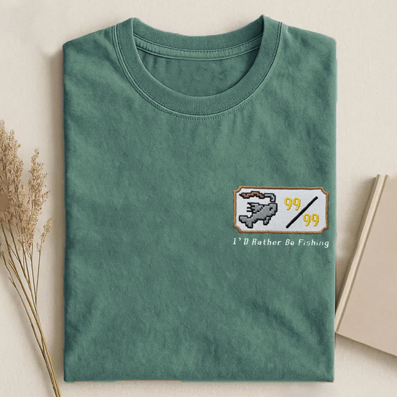 Embroidered OSRS Fishing T-shirt