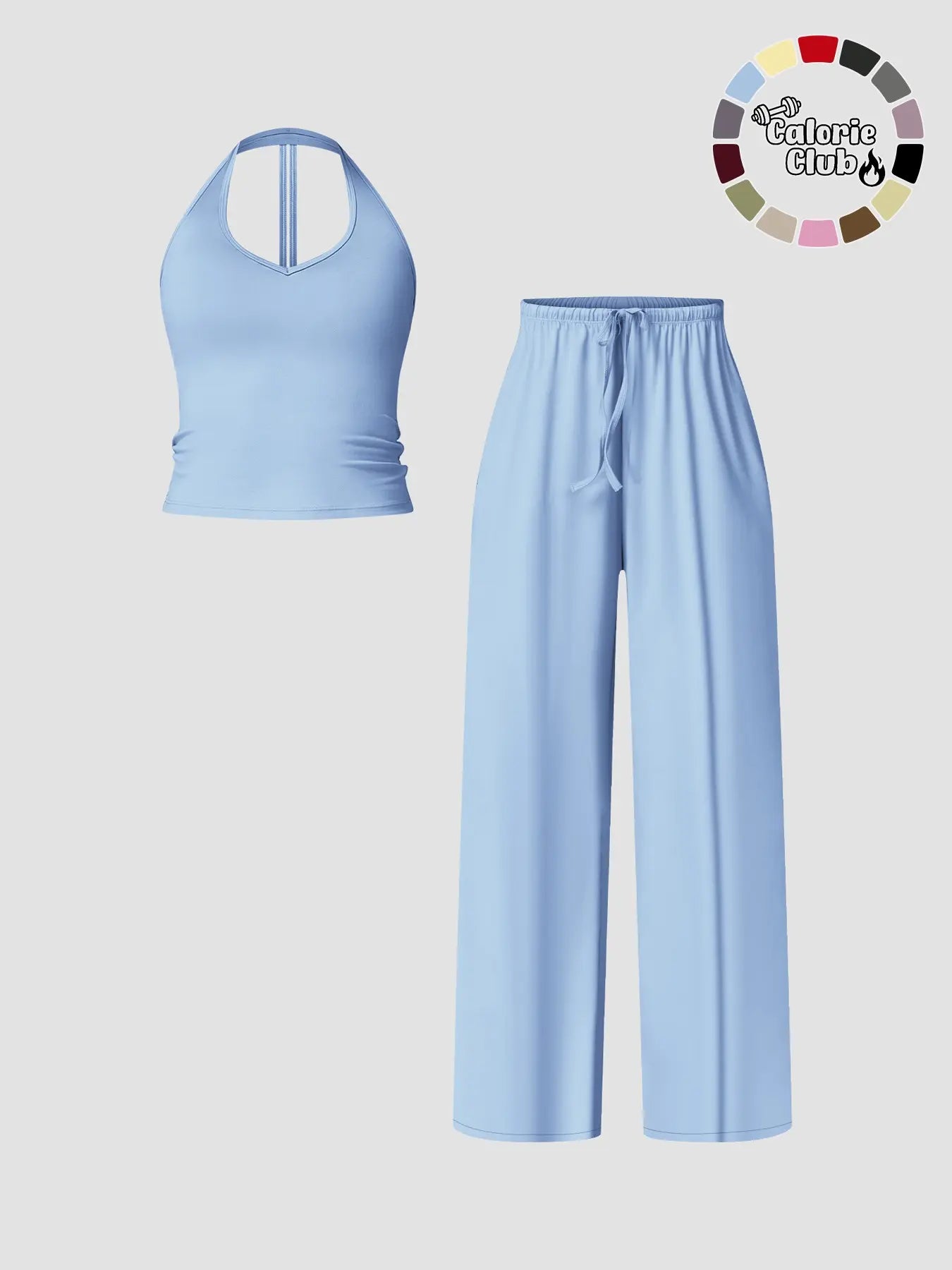 Women's Quick-Dry Sports Tank Top, Casual High-Waisted Bell Bottoms