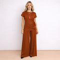 Completo Con Pantalone Fluido E Maglia Con Fiocco