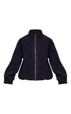 Mushroom Faux Suede Bomber Jacket
