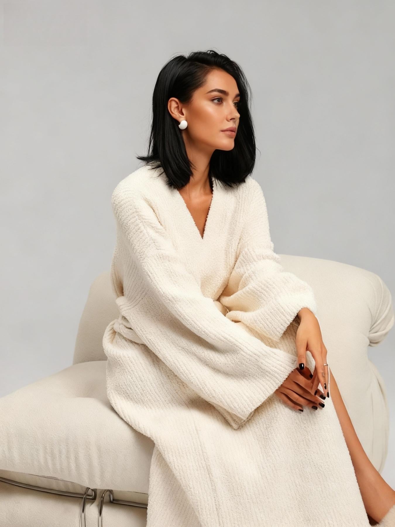 Women's Double-Sided Fleece Robe