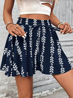 Women's All Over Print Knot Front Shorts