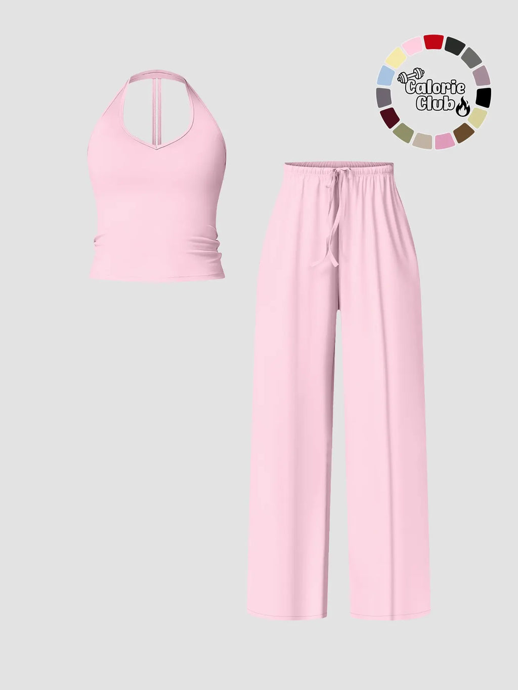 Women's Quick-Dry Sports Tank Top, Casual High-Waisted Bell Bottoms