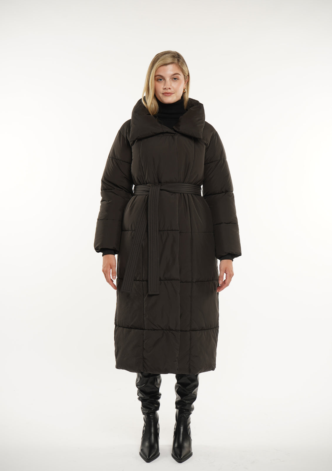 Extra Long Length Belted Button Jacket Splashproof