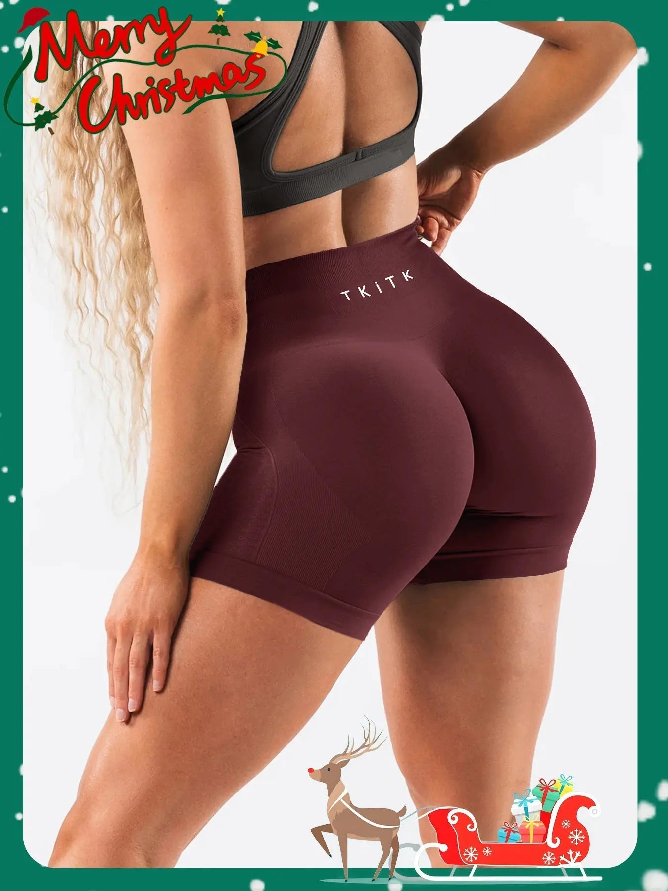 Women's Solid Color Textured Ruched High Waist Sports Shorts, Breathable Comfortable High Stretch Letter Print Yoga Shorts, Butt Lifting Sports Shorts, Ladies Sportswear for Indoor Outdoor Wear, Gym Workout Shorts