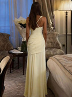 Women's Solid Color TIe-back Sleeveless Bodycon Slip Dress