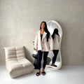 Ladies Collar Batwing Pocket Lined Jacket