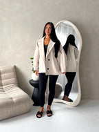 Ladies Collar Batwing Pocket Lined Jacket