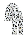 Women's Cute Retro Music Star Pajamas Set