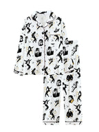 Women's Cute Retro Music Star Pajamas Set