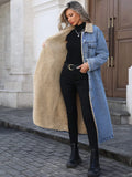Women's Fall Winter Basic Chic Fashion Long Denim Jacket