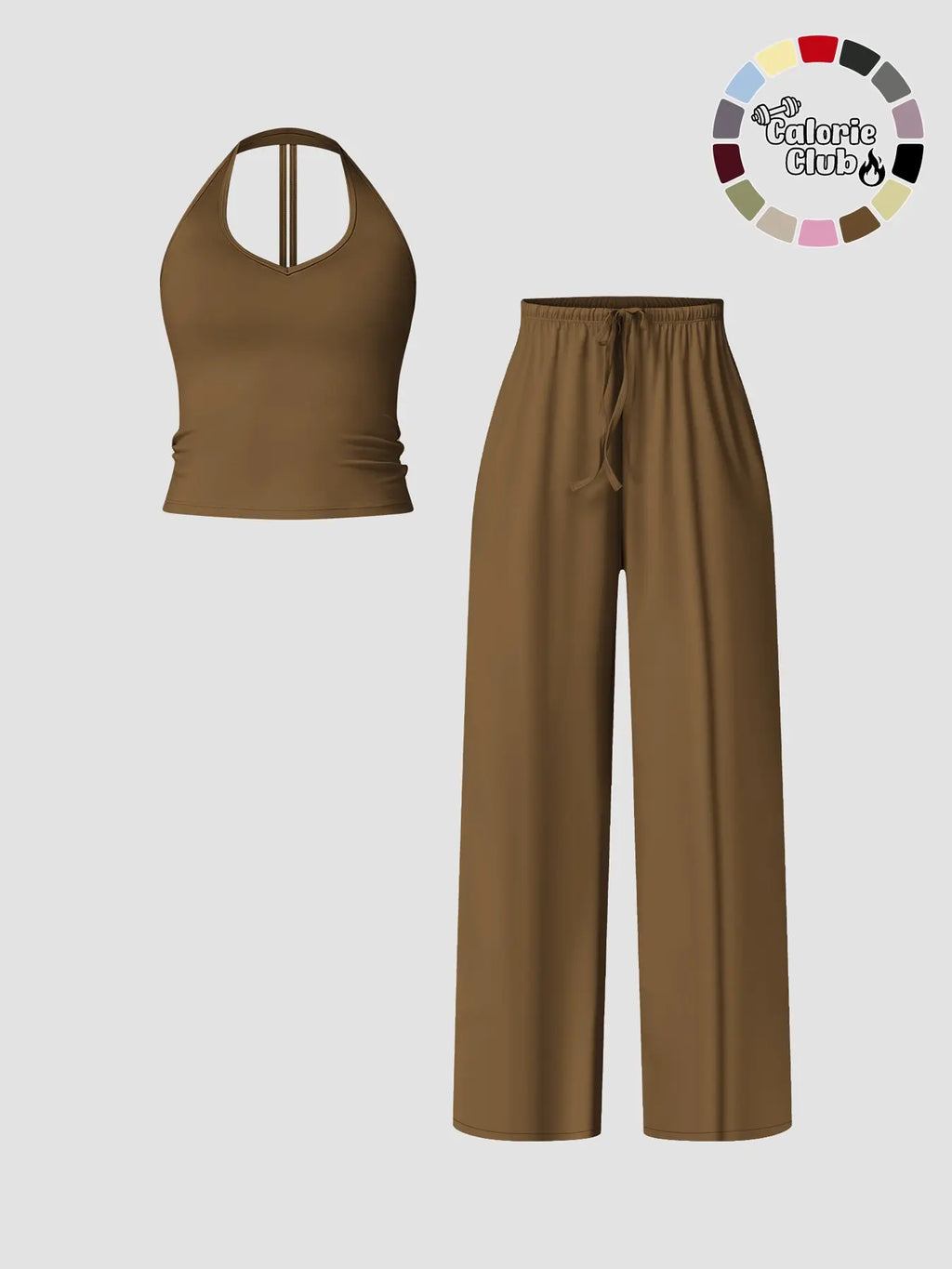 Women's Quick-Dry Sports Tank Top, Casual High-Waisted Bell Bottoms