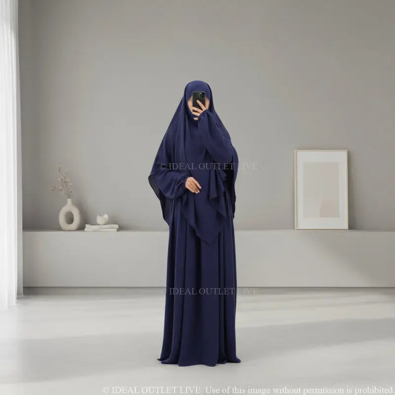 L'Ensemble de prière, Abaya Khimar 2 pièces en Tissu Jazz, Mastour et Pratique